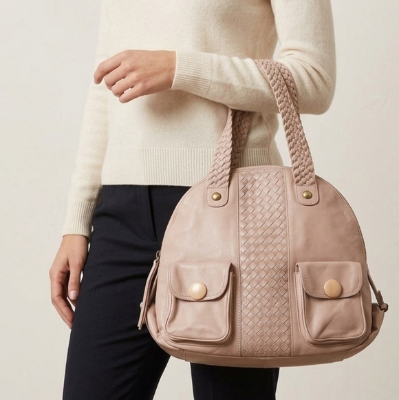 Anthropologie Handbags - Ipanema Blush Leather Satchel NWT 😍 anthropology